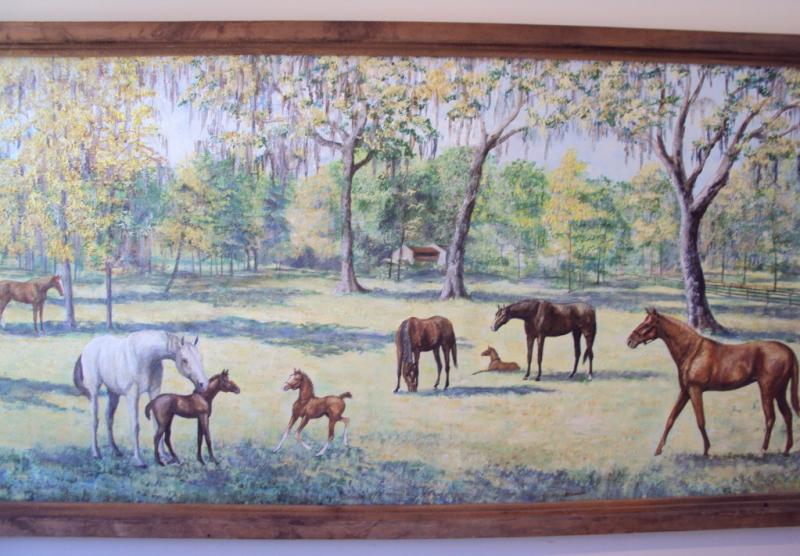 Painting of an Ocala Florida Horse Farm