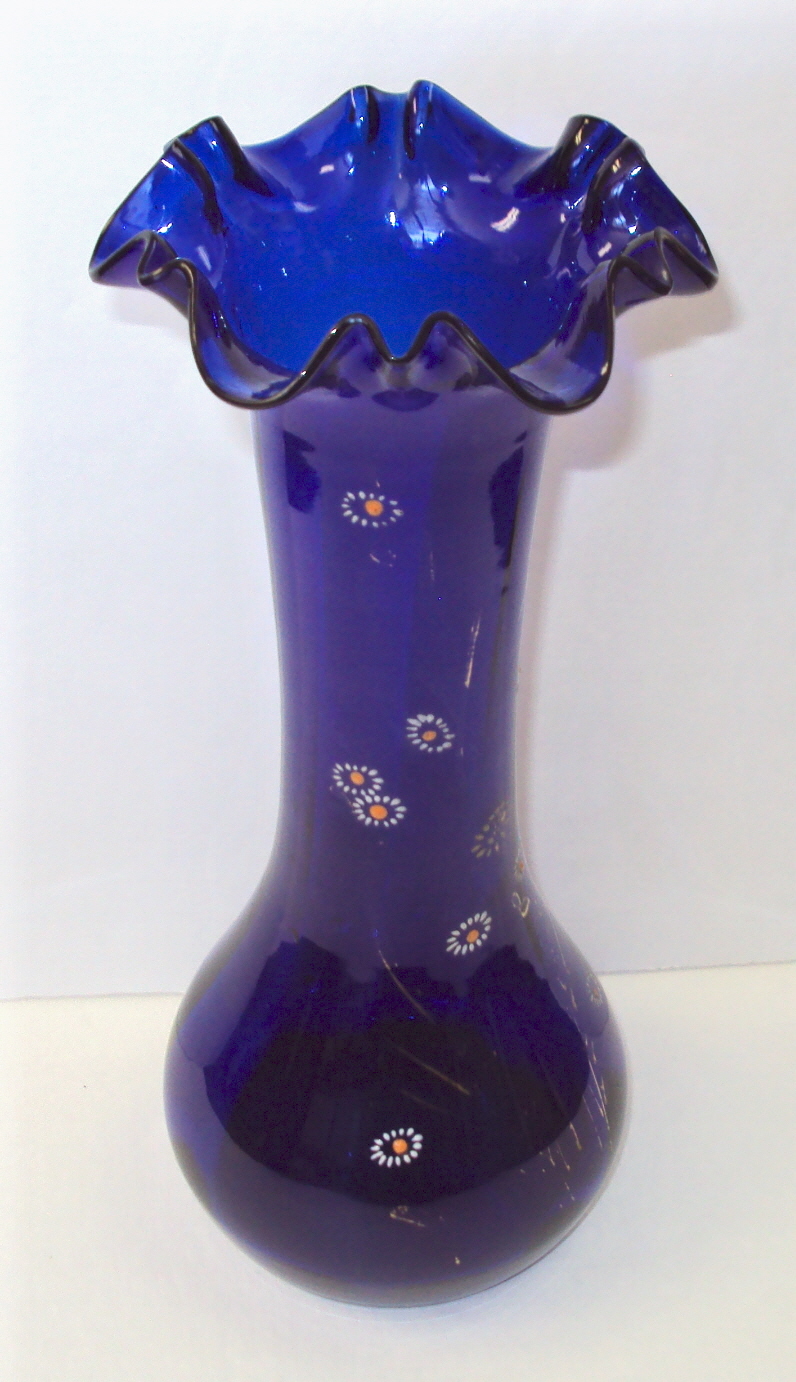 Victorian Cobalt Glass Vase